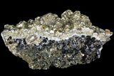 Pyrite On Calcite - El Hammam Mine, Morocco #80723-2